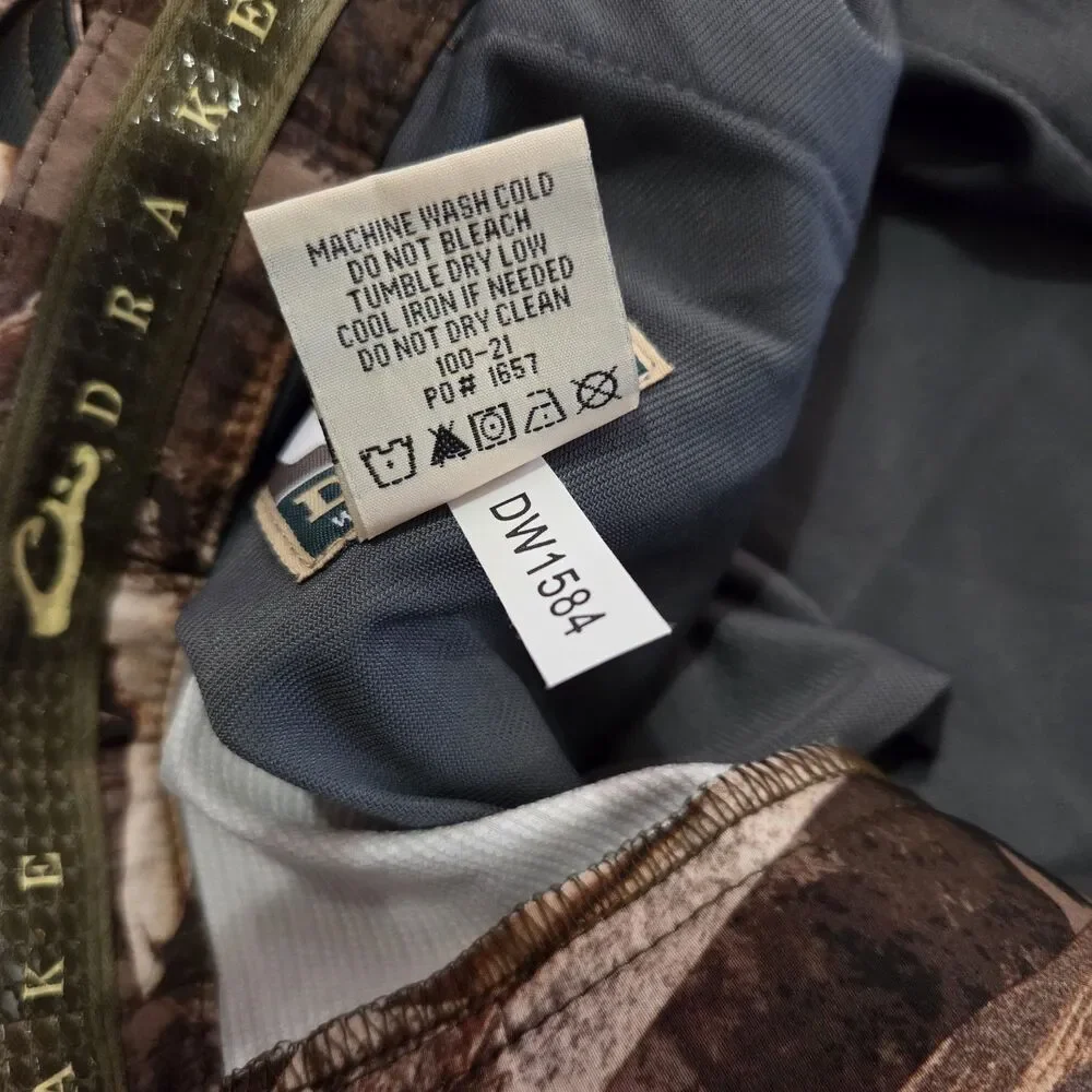 Drake Waterfowl Realtree DW1584 Camo XL Non Lined Hunting 38x32 42x32
